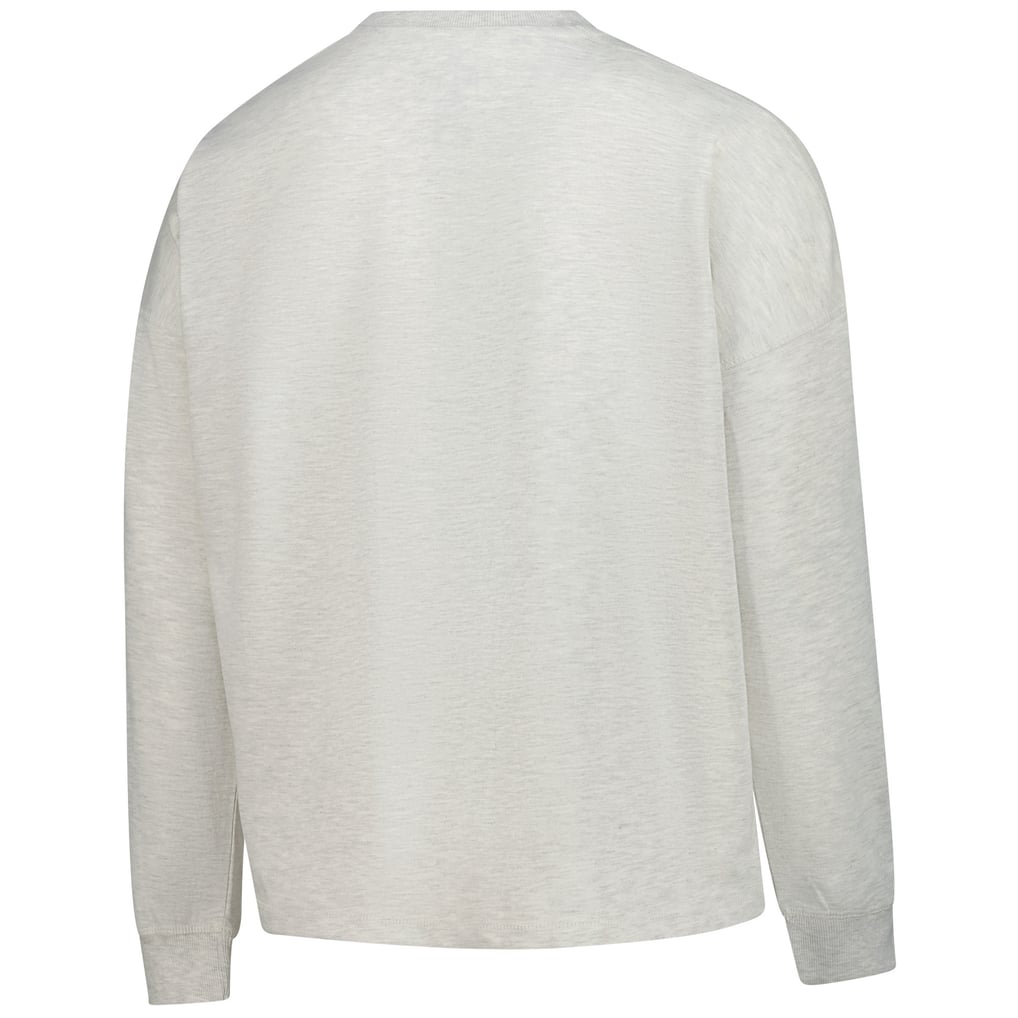  New York Yankees Profile Women's Plus Size French Terry Pullover Sweatshirt - Heather Gray
